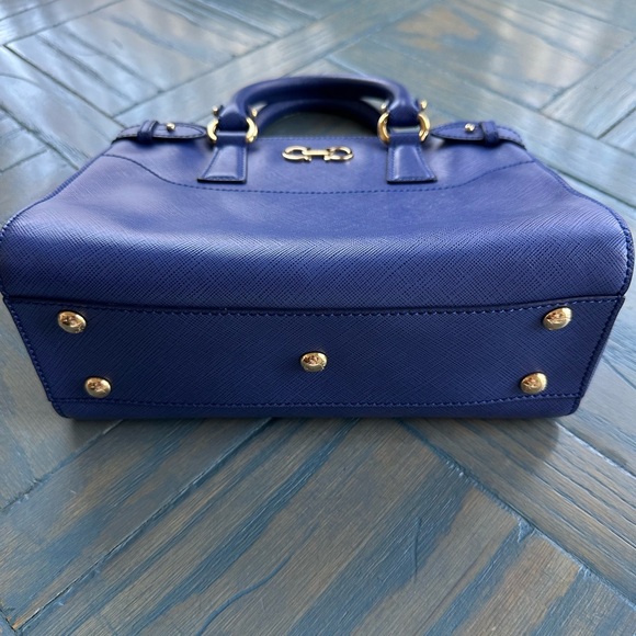 Salvatore Ferragamo Medium Blue Batik Leather Tote - Picture 3 of 16